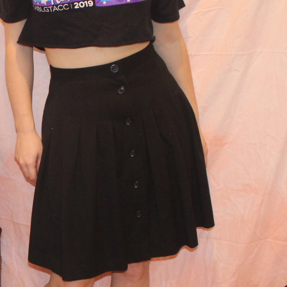 Black Box Pleated Button Down Midi Skirt